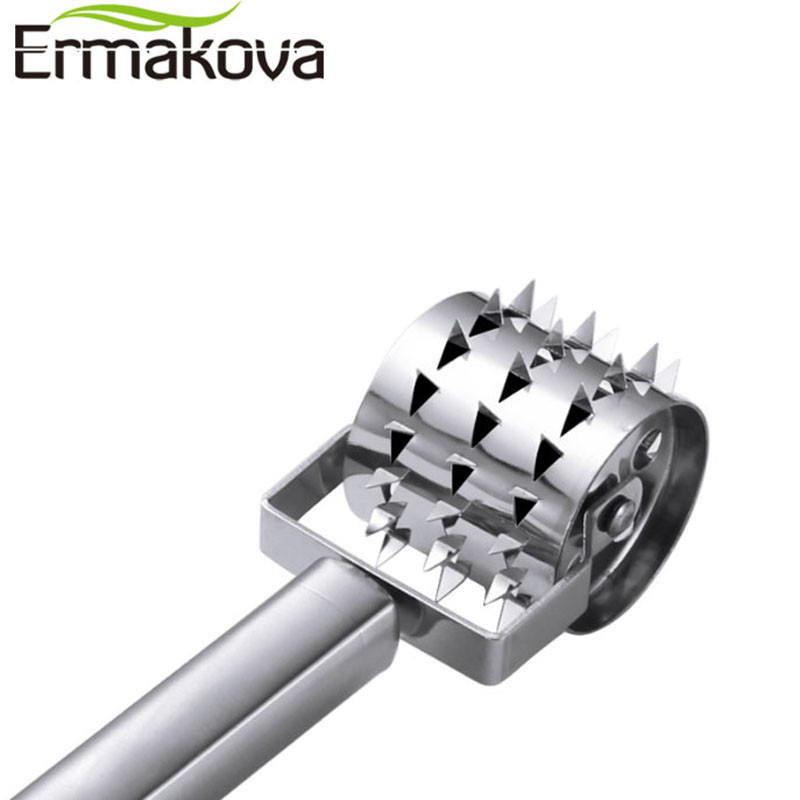 ERMAKOVA rozsdamentes acél húskeverő Húsaprító görgős húskalapács steakhez Koppintható oldalas steak sertéshús ütők Konyhai eszközök