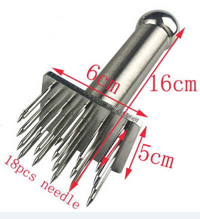 Rozsdamentes acél hústűk Húskalapács ütőfák Fa nyelű Professzionális hús puhító marhahús steak konyhai eszközök