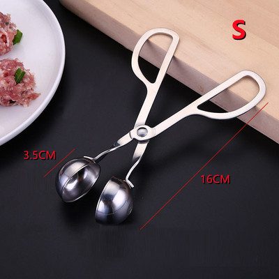 Neprilimpantys mėsos plaktuvai, nerūdijančio plieno mėsos plakimo žnyplės, „Cake Pop“ mėsos kukulių gaminimo ledo žnyplės, sausainių tešlos kaušelis virtuvei