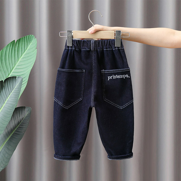 Blugi de copii pentru baieti cu talie elastica si buzunar