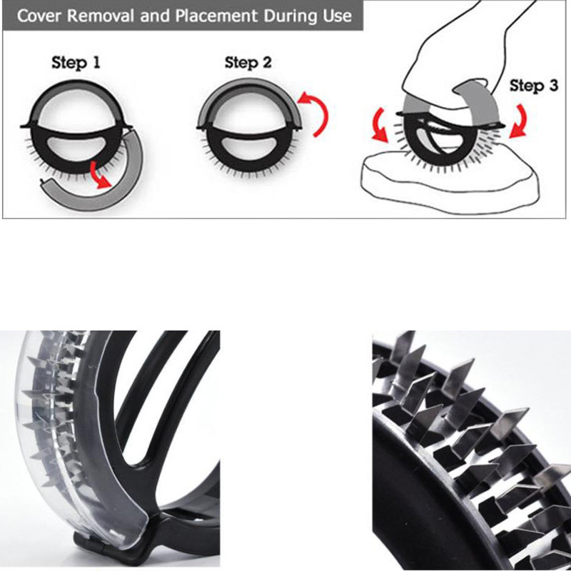 ORGANBOO 1 vnt nerūdijančio plieno mėsos minkštiklis su 48 ašmenimis Virtuvinis mėsos minkštiklis, adata, kepimo įrankiai, priedai