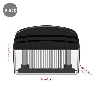 48 ašmenų adatų mėsos minkštiklis su šepetėliu nerūdijančio plieno peiliu jautienos kepsnys plaktukas Mėsos minkštiklis plaktuku.