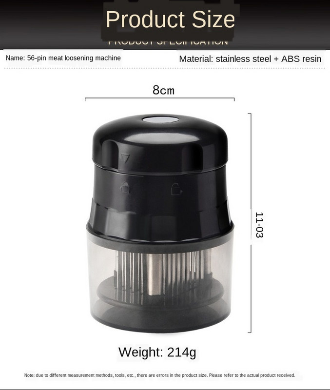 Konyhai főzőeszközök 56 rozsdamentes acél pengével Professzionális húskeverő tű érzékeny húskalapács marha steakhez