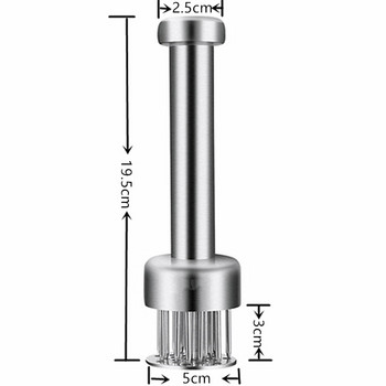 Омекотител за месо от неръждаема стомана 304 Durable 21 Ultra Sharp Needle Blade Tenderizer for Steak Beef Steak Кухненски инструменти за готвене