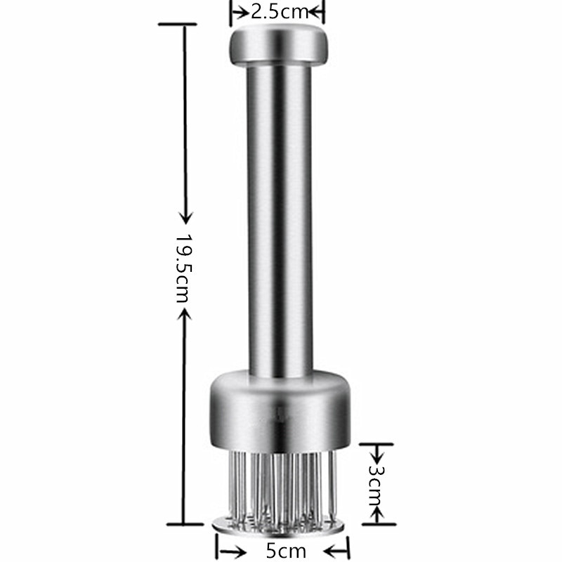 304 nerūdijančio plieno mėsos minkštiklis, patvarus 21 itin aštrių adatų minkštiklis, skirtas jautienos kepsnių kepsniniams virtuvės gaminimo įrankiams