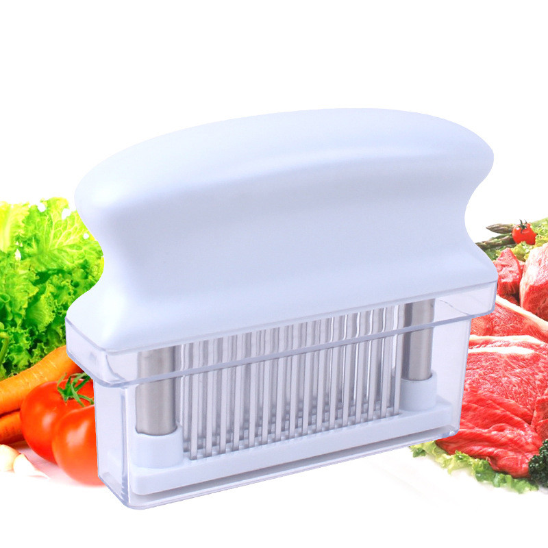 NAUJIENA Mėsos minkštiklis 48 smeigtukų mušamas mėsos auskarų skonio adata buitinis kepsnys mėsos plaktukas nerūdijančio plieno mėsos plakimo įrankis