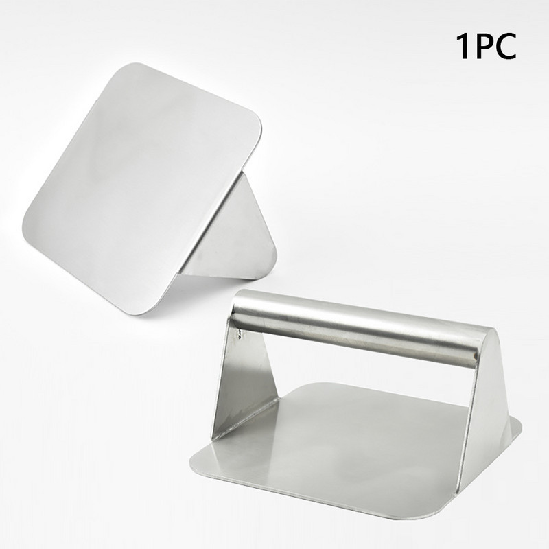 Sklandus šoninė BBQ nerūdijantis plienas Lengvai valomi prietaisai Priedai su rankena Keptuvės Burger Press Mėsa Plokščia Grilis Virtuvė