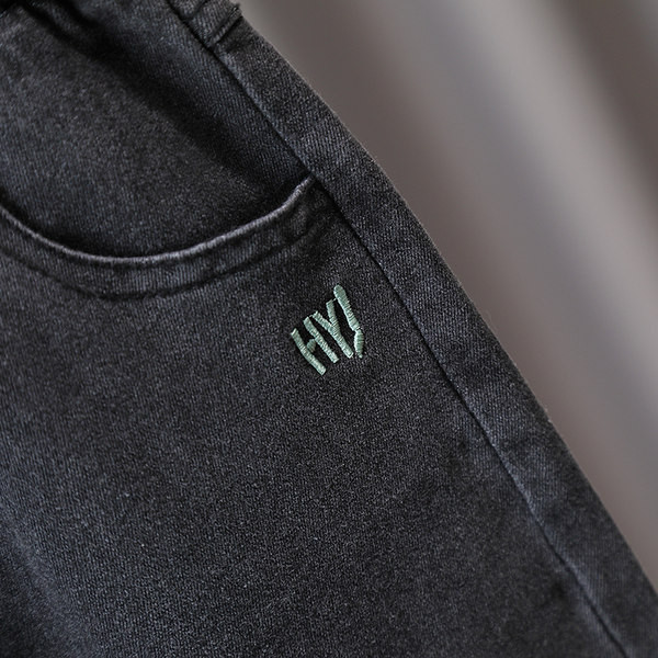 Vaikiški džinsai su kišene ir elastiniu diržu