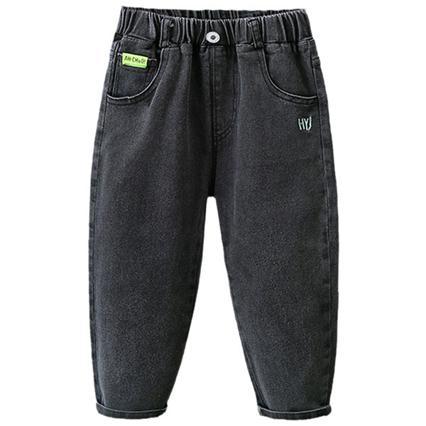 Vaikiški džinsai su kišene ir elastiniu diržu