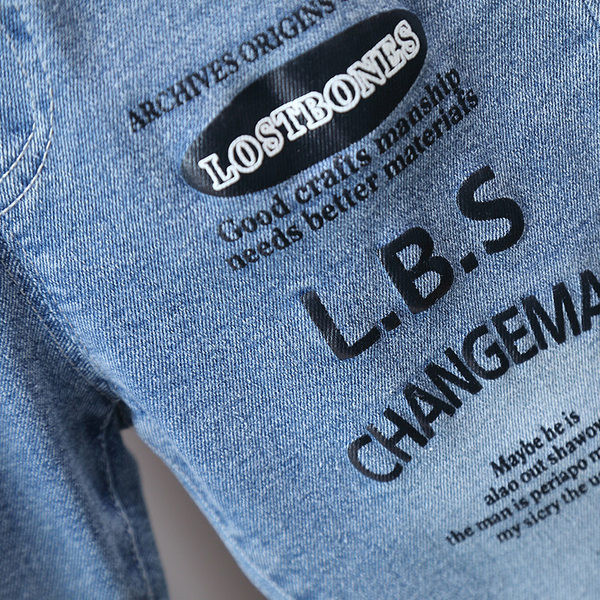 Vaikiški džinsai berniukams su užrašu