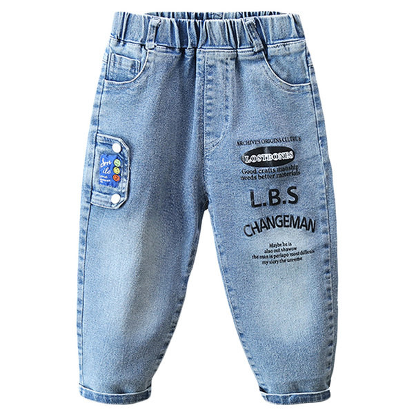 Vaikiški džinsai berniukams su užrašu