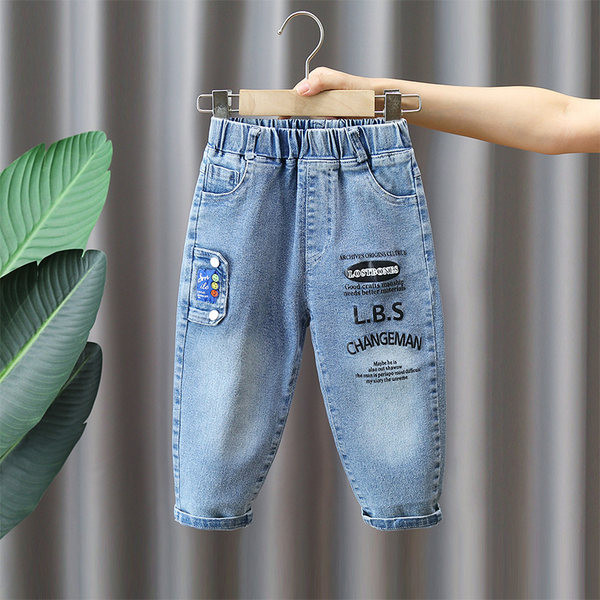 Vaikiški džinsai berniukams su užrašu