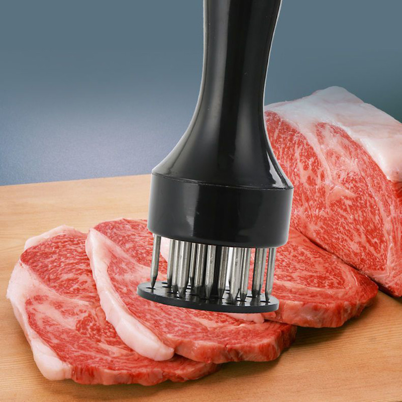 Ciocan de friptură din oțel inoxidabil Ac pentru carne în vrac Trăcitor de casă Piercing Spărgător de coaste Cataramă de bătaie Gadget de bucătărie Mașină de fabricat chiftele