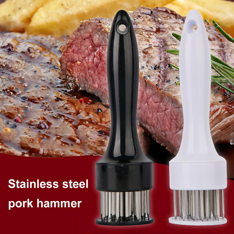 Profesionalus jautienos sausgyslinės plaktuko šakės, taupančios darbą nešiojamos mėsos minkštinimo adatos, neslystančios rankenos Sutaupykite laiko virtuvės įrankiams