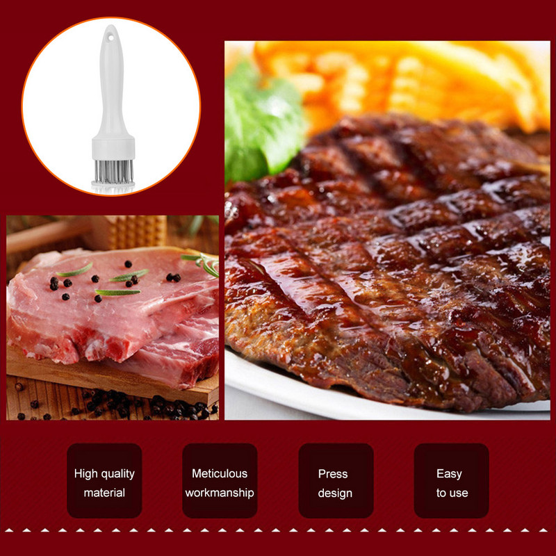 Profesionalus jautienos sausgyslinės plaktuko šakės, taupančios darbą nešiojamos mėsos minkštinimo adatos, neslystančios rankenos Sutaupykite laiko virtuvės įrankiams