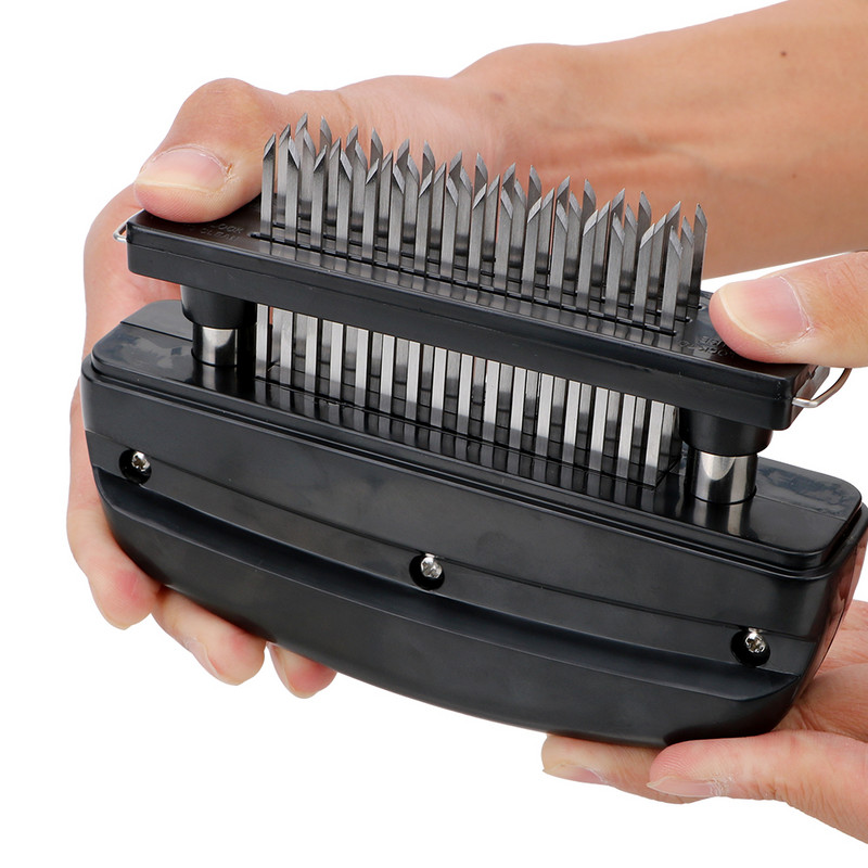 Finom húskalapács konyhai eszközök marha steakhez, rozsdamentes acél 48 pengés tűs főzőeszközök Húspuhító