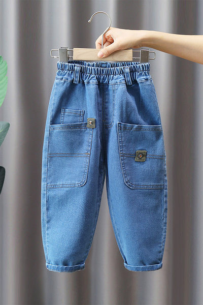 Blugi casual pentru copii cu buzunar