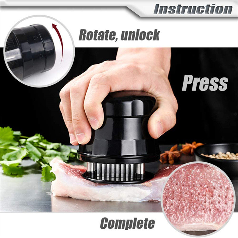 56 ašmenų adatų mėsos minkštiklis nerūdijančio plieno peilis mėsa beaf kepsnys plaktukas Mėsos minkštiklis plaktuku plaktukas Kepimo įrankiai