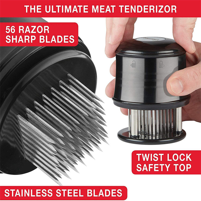 56 ašmenų adatų mėsos minkštiklis nerūdijančio plieno peilis mėsa beaf kepsnys plaktukas Mėsos minkštiklis plaktuku plaktukas Kepimo įrankiai
