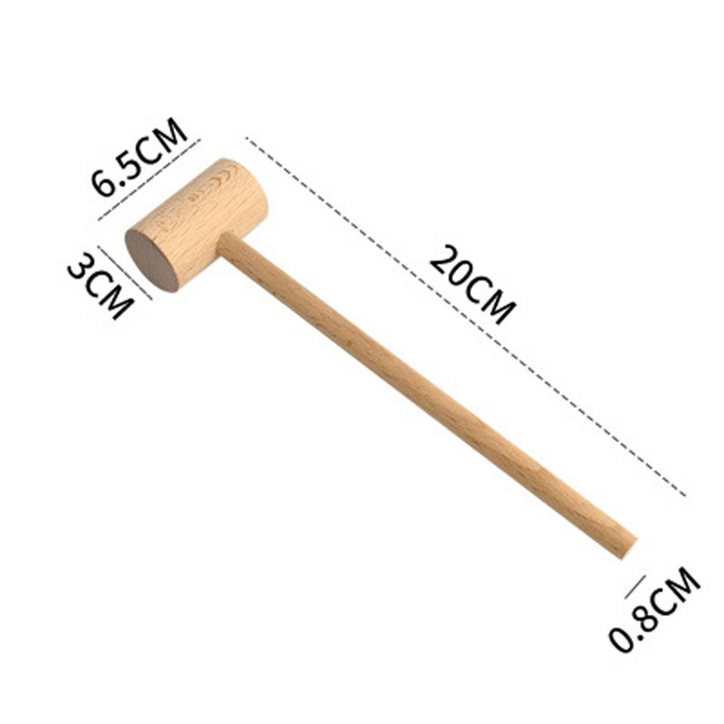 Mali drveni čekić Čekići za rakove od morskih plodova i jastoga Prirodni drveni čekić za DIY kožu