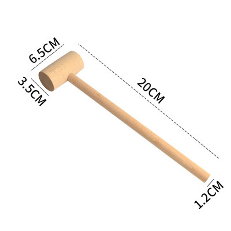 Mali drveni čekić Čekići za rakove od morskih plodova i jastoga Prirodni drveni čekić za DIY kožu
