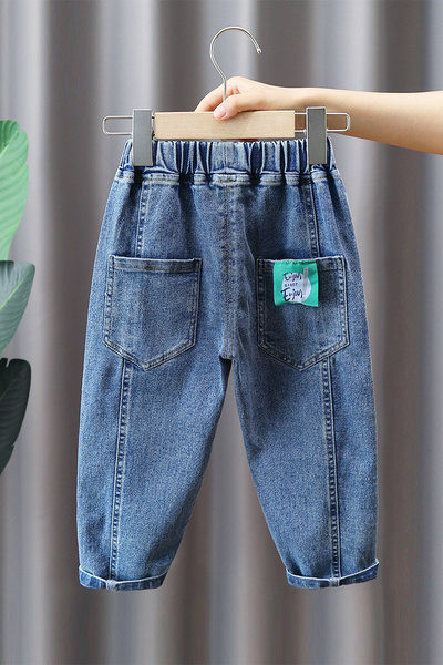 Blugi de copii pentru baieti cu buzunar