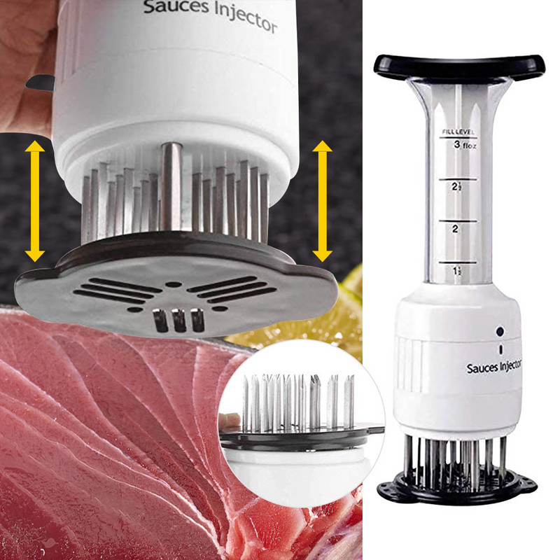 Ciocan de friptură din oțel inoxidabil 304 Ac pentru ciocan de carne Acul pentru carne în vrac Ac pentru fragezitorul de carne Ciocan pentru carne în vrac Gadget de bucătărie