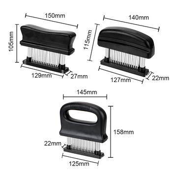 За говежди стек Омекотител за месо Инструменти за готвене 48 остриета Игла Кухненски инструменти Крехко месо Чук от неръждаема стомана