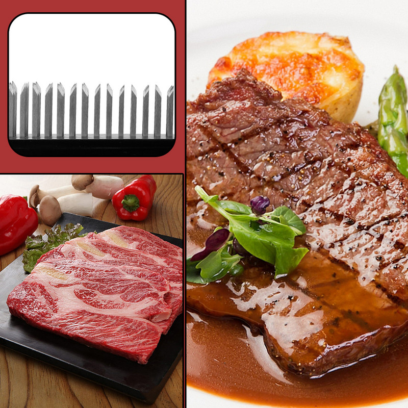 Pentru friptură de vită pentru bătătorit pentru carne Unelte de gătit 48 de lame Unelte de bucătărie cu ace Ciocan de carne fraged Oțel inoxidabil