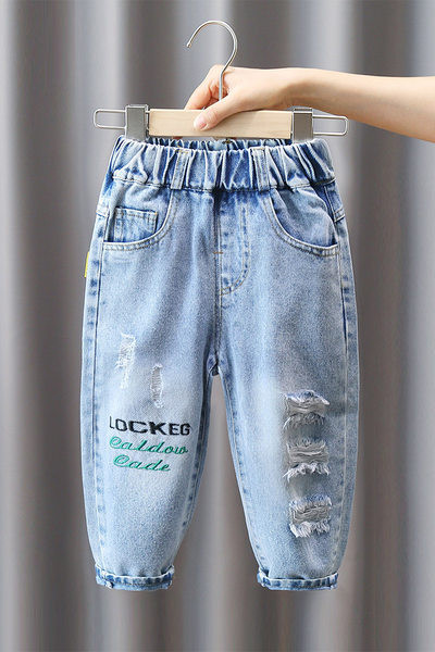 Blugi pentru copii cu motive rupte