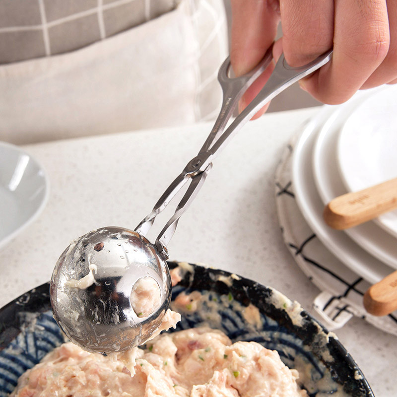 NOU convenabil de bucătărie pentru fabricarea chiftelelor din oțel inoxidabil Clip pentru chifteluțe Minge de pește Minge de orez Instrument de turnare Accesorii de bucătărie 1buc