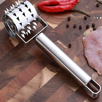 1Pc Professional Stainless Steel Loose Meat Tenderizer Manual Roller Meat Hammer Home Steak Pork Pounders Kitchen Tool Gadgets