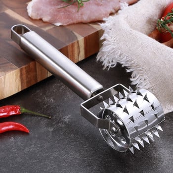 1Pc Professional Stainless Steel Loose Meat Tenderizer Manual Roller Meat Hammer Home Steak Pork Pounders Kitchen Tool Gadgets