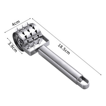 1Pc Professional Stainless Steel Loose Meat Tenderizer Manual Roller Meat Hammer Home Steak Pork Pounders Kitchen Tool Gadgets