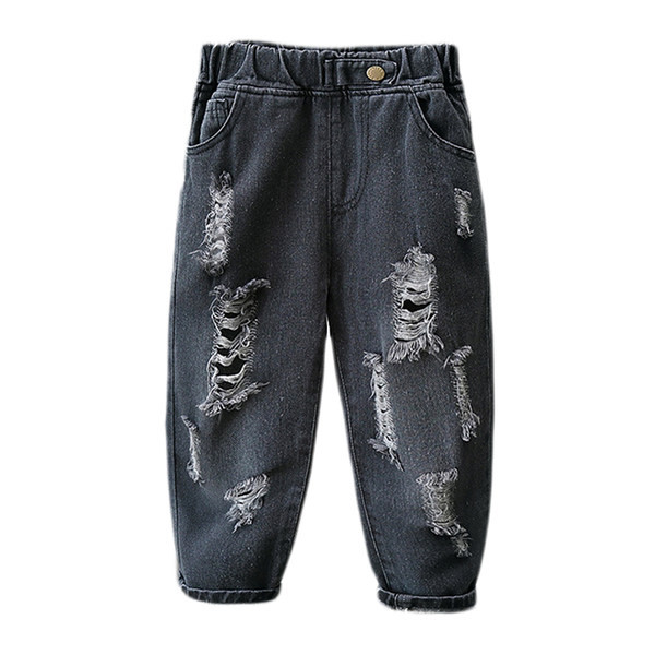 Vaikiški džinsai berniukams su kišene ir suplėšytu motyvu