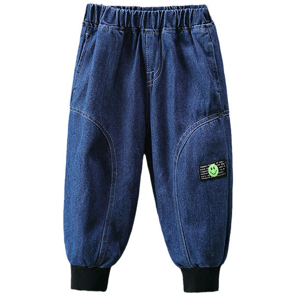 Rudeniniai berniukiški džinsai su elastine juostele