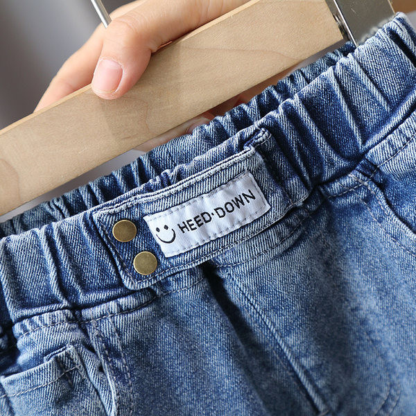 Blugi copii model curat cu buzunar si elastic