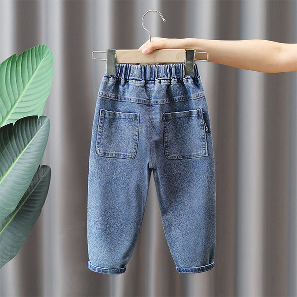 Blugi copii model curat cu buzunar si elastic