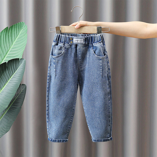 Blugi copii model curat cu buzunar si elastic