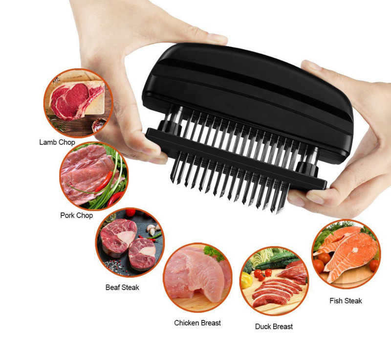 48 oštrica Igla za omekšavanje mesa Nož od nehrđajućeg čelika Goveđi biftek za meso Malt za omekšavanje mesa Čekić Bacač Alati za kuhanje
