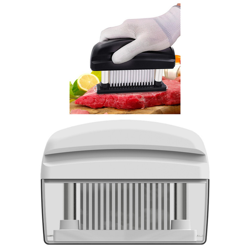 48 ašmenų mėsos minkštiklis, paprastas ir praktiškas mėsos minkštiklis, nerūdijantis plienas + plastikas