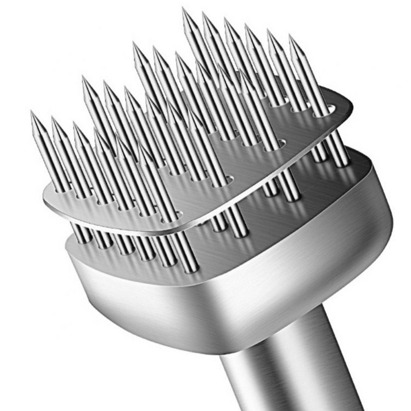 Nerūdijančio plieno mėsos minkštiklis, patvarus 24 itin aštrių adatų minkštiklis, skirtas jautienos kepsniams, virtuvės gaminiams gaminti