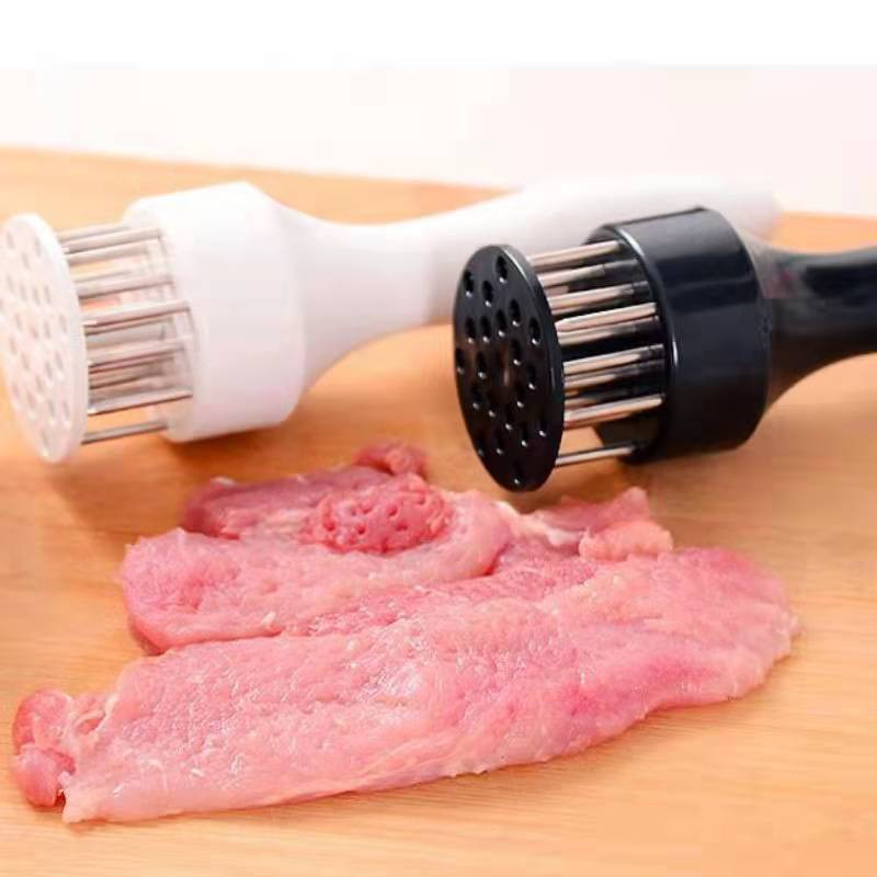 Carne de pin Friptură Cotlet de porc Ace de carne de pin rapidă Ace din oțel inoxidabil pentru frăgezitor pentru carne 16 ace pentru frăgezitor pentru carne Ciocan pentru carne