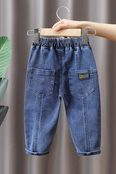 Blugi elastici pentru copii pentru baieti cu buzunar