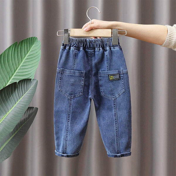 Blugi elastici pentru copii pentru baieti cu buzunar