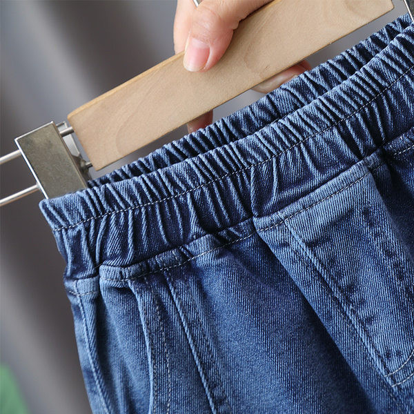 Blugi elastici pentru copii pentru baieti cu buzunar