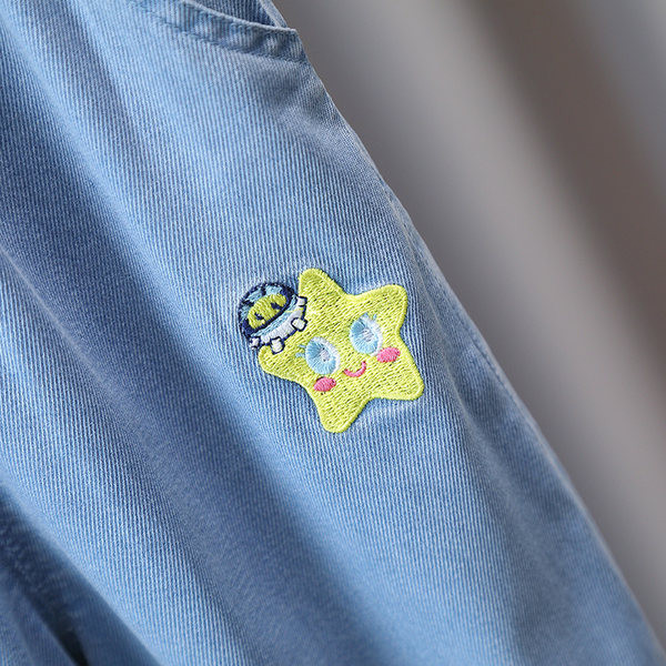 Blugi pentru copii cu imprimeu si buzunar