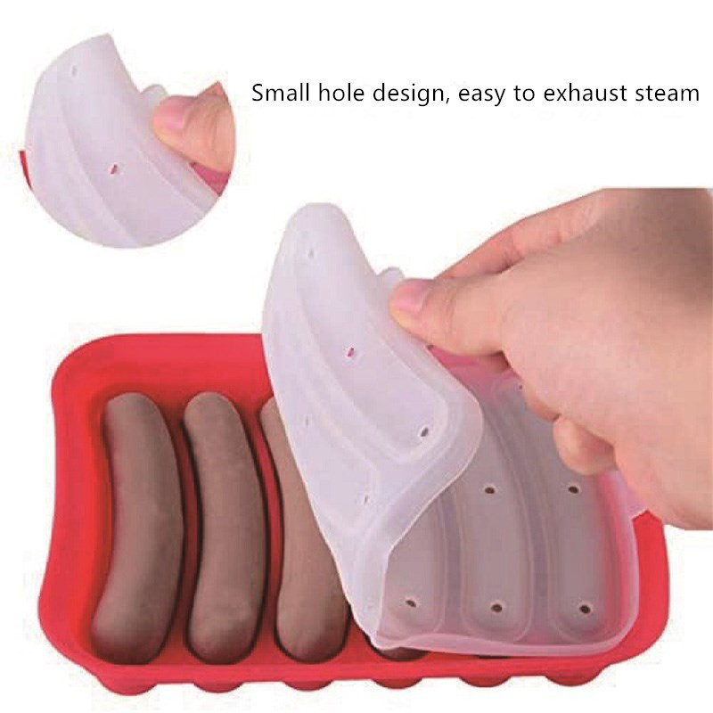Silikono dešrainių dešrelių formelės kumpio dešros formelės pasidaryk pats kūdikių maisto papildų kiaušinių dešrų dėžutė silikoninė dešros mėsos gaminimo forma