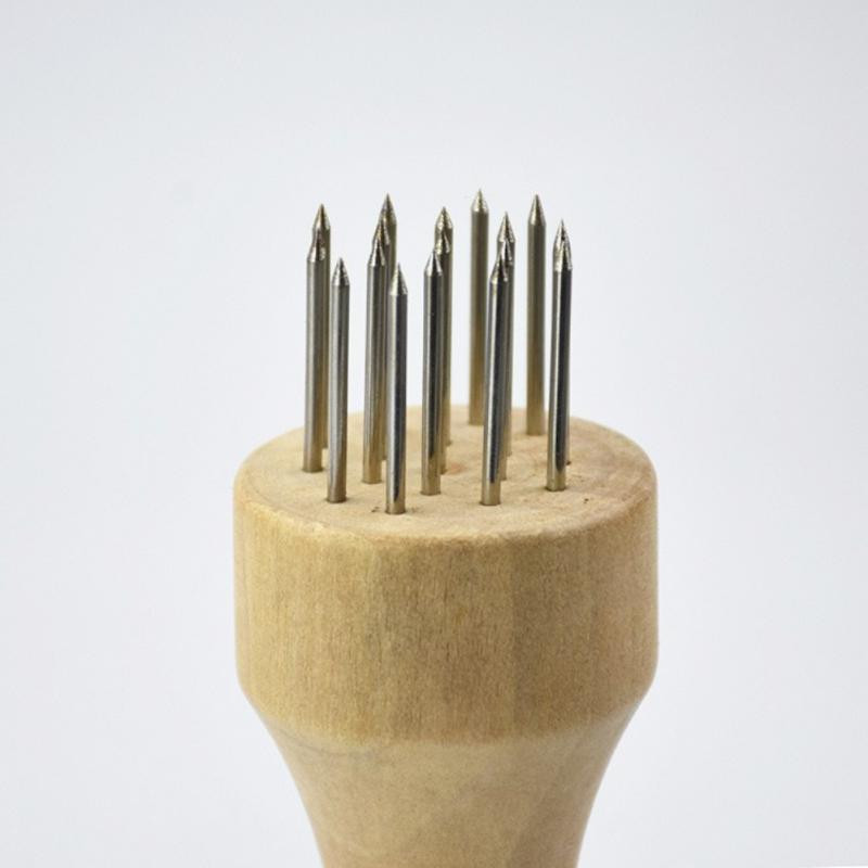 Mėsos minkštinimo adata su 17/21 itin aštriais nerūdijančio plieno peiliukais Minkštas mėsos plaktukas jautienos kepsniams Virtuvės gaminimo įrankiai