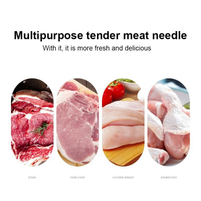 Mėsos minkštinimo adata su 17/21 itin aštriais nerūdijančio plieno peiliukais Minkštas mėsos plaktukas jautienos kepsniams Virtuvės gaminimo įrankiai